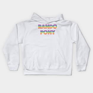 RandoPonyTM Marquee Rainbow Gradient Kids Hoodie